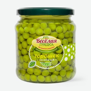 Горошек Весёлая грядка Зелёный из мозговых сортов, 460г, 460 г