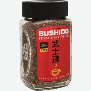 Кофе Bushido Red Katana натуральный растворимый сублимированный 100г, 100 г