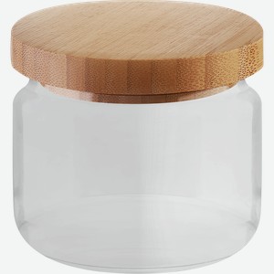 Банка для хранения HOMECLUB Bamboo, с крышкой, бамбук, 350мл
