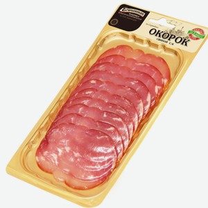 Окорок с/к по-Егорьевски свиной нар, 115г, Егорьевская КГФ