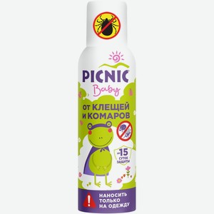 Аэрозоль Picnic Бейби от клещей и комаров, 125мл