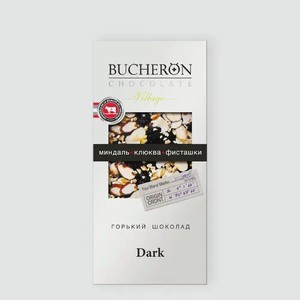 Шоколад «Bucheron Village» горький с миндалем, клюквой и фисташками, 85 г