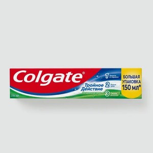 Зубная паста «Colgate» Тройное действие. Натуральная мята, 0,2 г, 150 мл
