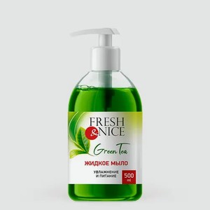 Жидкое мыло для рук «Fresh&Nice» с ароматом зеленого чая, 0,5 г, 500 мл