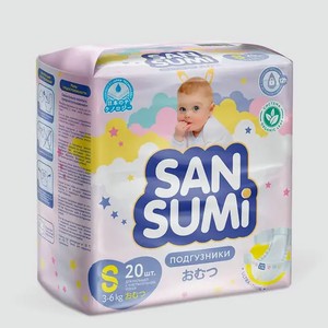 Подгузники «Sansumi» размер S (3-6 кг), 20шт, 0,5 г