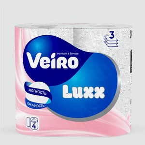 Туалетная бумага трехслойная «Veiro» LUXORIA, 0,5 г