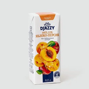 Сок «Djazzy» яблоко-персик, 0,2 г, 200 мл