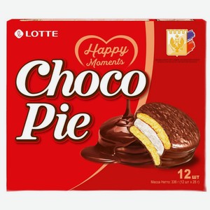 Печенье Lotte Choco Pie прослоёное глазированное, 336г