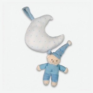 Игрушка мягкая подвесная Mothercare Медвежонок в колпаке с месяцем