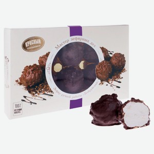 Зефир «Красный пищевик» Бобруйский Мастер зефирных дел в шоколаде с обжаренным дробленым арахисом Беларусь, 330 г