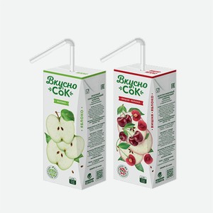 Напиток сокосодержащий ВКУСНОСОК в ассортименте 0,2л