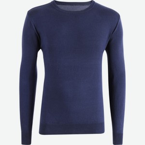 Джемпер мужской INWIN круглый вырез, синий/синий меланж M2003-JL, Китай