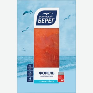 Форель БАЛТИЙСКИЙ БЕРЕГ филе-ломтики с/с, Россия, 100 г