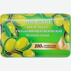 Крем-мыло DELICARE Sensitive care Зеленая олива, увлажнение, 90г