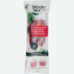 Чай фруктовый Nordic Tea Северный чай клюква с бадьяном и апельсином замороженный, 50г