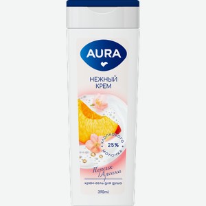 Крем-гель для душа Персик аргана Aura 390мл