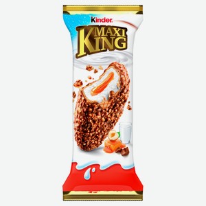 Пирожное снек вафля Kinder Maxi King покрытое молочным шоколадом с дроблеными орехами с молочно-карамельной начинкой Германия охлажденное, 35 г