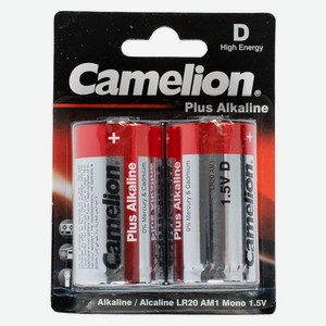 Camelion..LR20 Plus Alkaline BL-2 (LR20-BP2, батарейка,1.5В)