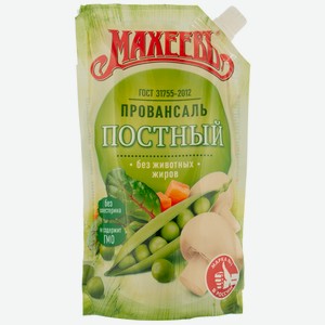 Соус майонезный Махеевъ Постный провансаль 390г д/п