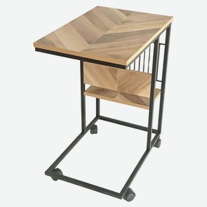 Стол приставной Actuel на колесах коричневый, 48,5x30,5x60,5 см