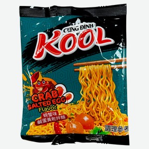 Лапша быстрого приготовления Kool со вкусом краба и соленого яичного желтка Вьетнам, 92 г