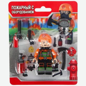 Игрушка Yiwu Unionline Пожарный с оборудованием в ассортименте 1шт., 1 шт