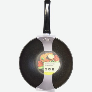 Сковорода-вок HOMECLUB Origin 28см, литая, ручка бакелит, без индукции, Арт. 0728-23-Л