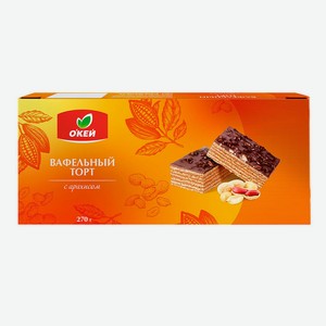 Торт вафельный ОКЕЙ с арахисом 270г