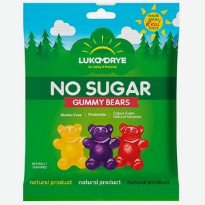 Мармелад Lukomorye Ассорти со вкусами вишня манго чёрная смородина жевательный на соках, 70г