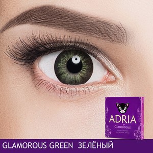 ADRIA Цветные контактные линзы, Glamorous, Green, -1.50 / 14.5 / 8.6, 2 шт