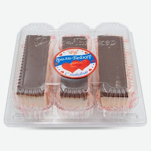 Пирожные бисквитные «Фили-Бейкер» Народная птичка со сгущенным молоком охлажденные набор 3 шт, 150 г