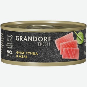 Корм влажный Grandorf Fresh филе тунца в желе для взрослых кошек 70г, 70 г