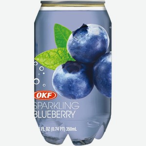 Напиток Okf со вкусом черники газированный 350мл, 350 мл