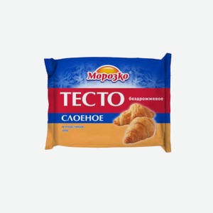 Тесто слоеное Морозко бездрожжевое замороженное 400 г