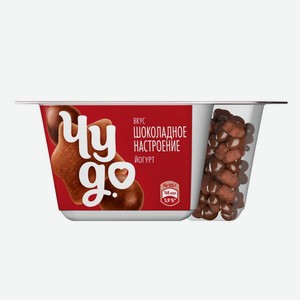 Йогурт Чудо Шоколадное Настроение С Печеньем Черный Какао 4% 105г