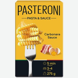 Изделия макаронные Pasteroni Джирандоле №124 с соусом карбонара, 275г