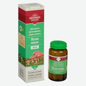 БИЗОРЮК Крем для ног Мухомор от отеков и усталости, 30 мл