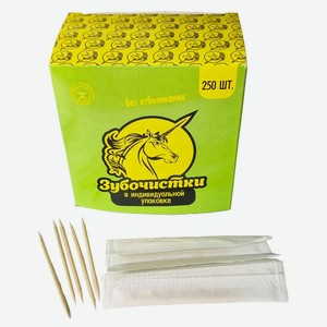 Зубочистки «Единорог» береза, 250 шт