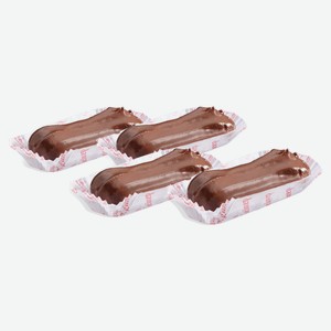 Пирожные заварные «Фили-Бейкер» Эклеры с кремом и сгущенным молоком охлажденные, 250 г