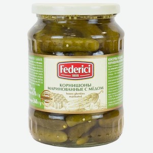 Корнишоны Federici маринованные с медом, 720мл, 720 мл