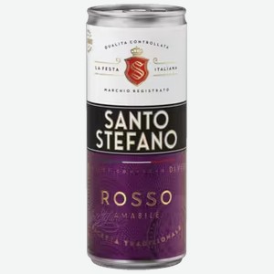 Сидр Santo Stefano Rosso красный полусладкий 0,25 л