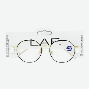 Компьютерные очки с чёрно-золотой оправой LAF