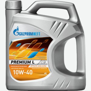Масло моторное GAZPROMNEFT Premium 10W-40 API SL/CF 110619, Россия, 4 л