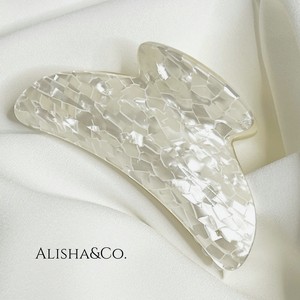 ALISHA&CO. Крабик для волос большой Pearl Shell, Перламутровый