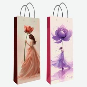 Пакет подарочный Centrum Девушка-цветок 11х36х9 см, 1 шт в ассортименте