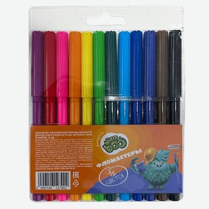 Фломастеры Wizzy Boo 12 цветов, 12 шт