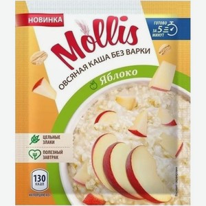 Каша Mollis овсяная с яблоком 40г, 40 г