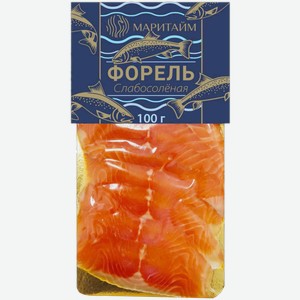 Форель Балтийский Берег радужная филе-ломтики слабосоленая 100г