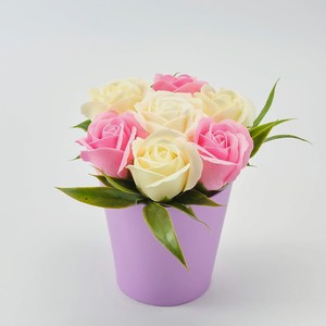 SKUINA Мыло ручной работы Цветочная композиция из 7 роз, 250 г