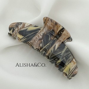 ALISHA&CO. Крабик для волос большой INDIGO, Коричневый